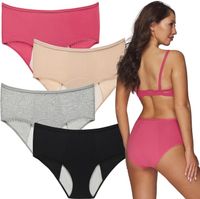 Majtki damskie bawełniane menstruacyjne zestaw na miesiączkę Wysoki stan