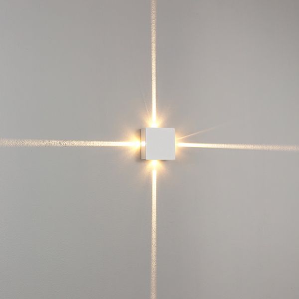 Kinkiet do sypialni Mollis 616004102 Elkim LED 4W 3000K kostka biała zdjęcie 2