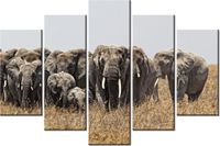 100CM 150CM OBRAZ 5 ELEM RODZINA SŁONI FEANS ŚCIENNY