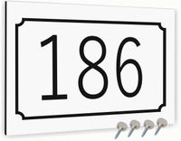 Tabliczka adresowa Nierdzewna Tablica numer domu Biała 30x20