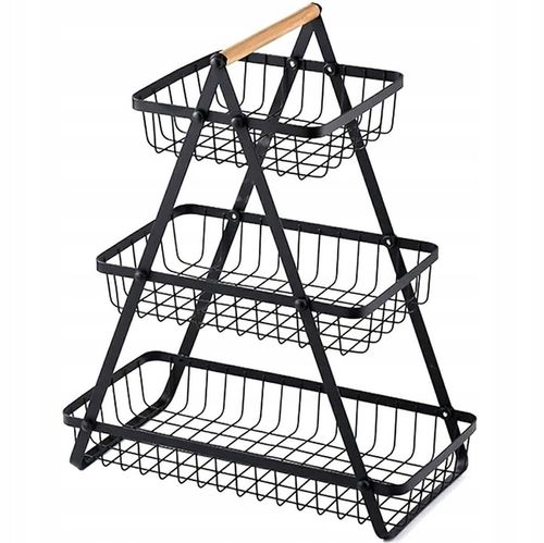 METALOWY KOSZ KOSZYK NA OWOCE WARZYWA TRZYPOZIOMOWY LOFT STOJAK PATERA na Arena.pl