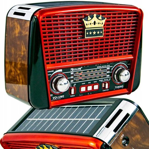RADIO RETRO SOLARNE AKUMULATOR USB BLUETOOTH na Arena.pl