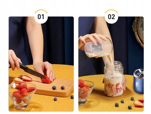 BLENDER KIELICHOWY PRZENOŚNY BEZPRZEWODOWY KEMPING 400ML 2 KUBKI na Arena.pl