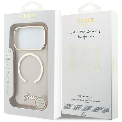 etui guess iml script metal magsafe do   iphone 17 pro różowy na Arena.pl
