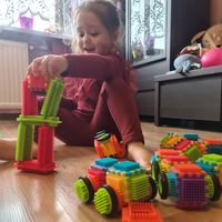 Klocki Konstrukcyjne Edukacyjne Jeżyki Wafle Zestaw 192el Kreatywne Prezent