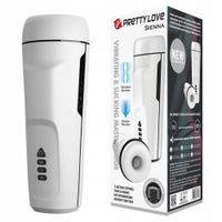 Masturbator męski automatyczny, wibracje i ssanie. W zestawie słuchawki.