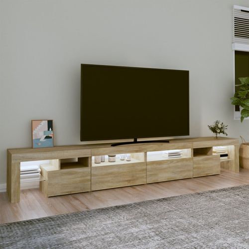 Szafka pod TV z oświetleniem LED, dąb sonoma, 260x36,5x40 cm na Arena.pl