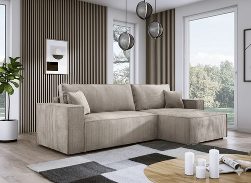 Nowoczesny Narożnik POSO Funkcja spania + pojemnik na pościel. na Arena.pl