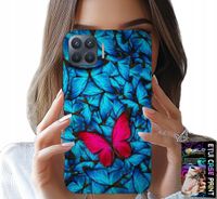 ETUI DO OPPO RENO 4 LITE - NIEBIESKIE MOTYLKI, MOTYL, KOBIECE WZORY
