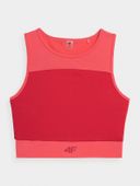 4F Top treningowy crop top szybkoschnący damski różowy Rozmiar M