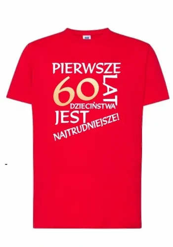 KOSZULKA MĘSKA PIERWSZE 30 40 50 60 70 URODZINY na Arena.pl