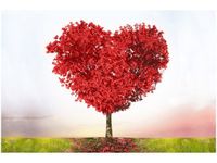 OBRAZ RED TREE OF LOVE CZERWONE DRZEWO