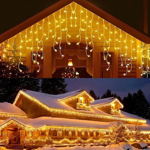 LAMPKI KURTYNA ŚWIATEŁKA ŁAŃCUCH ŚWIĄTECZNE ZEWNĘTRZNE 300 LED 12M CIEPŁA na Arena.pl
