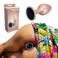 Korek Analny Z Czarnym Kryształkiem Toyjoy Happiness