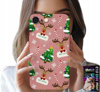 ETUI DO IPHONE ( 6 PLUS ) - ŚWIĄTECZNE RENIFERY CHOINKI LASKA WZORY