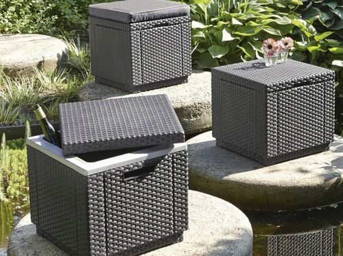 Skrzynio-pufa KETER z poduszką 42 x 42 x 39cm na Arena.pl