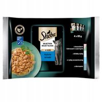 SHEBA Selection mokra karma dla kota rybne smaki w sosie saszetki 4x85 g