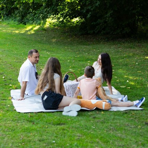 KOC PIKNIKOWY PLAŻOWY Z IZOLACJĄ ALU METEOR DUŻY XL 175x200 ALU 3 warstwy na Arena.pl