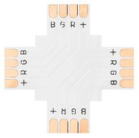 Konektor do taśm led typu "+" 10mm RGB 1szt X4885