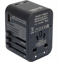 YATO ADAPTER ZASILACZ PODRÓŻNY DO PONAD 150 KRAJÓW USB-C PD 65W YT-81303
