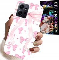 ETUI DO XIAOMI NOTE 12 4G - RÓŻOWE WSTAZKI WSTĄZKA MODNE WZORY CASE