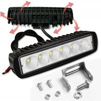 LAMPA ROBOCZA LED 18W 6 LED 6000K 12V / 24V UCHWYTY MOCUJĄCE ŚRUBY NAKRĘTKI