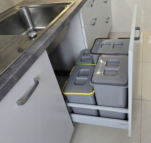 Kosz na śmieci SORT 62L do szafki szuflady 60 Blum 4 pojemniki na odpady na Arena.pl