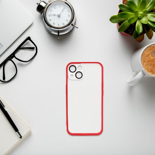 etui do iphone 13 w393 bezbarwny z czerwonym na Arena.pl