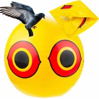 TG71386 ŻÓŁTY BALON ODSTRASZAJĄCY PTAKI GOŁĘBIE SZPAKI DO PŁOSZENIA PTAKÓW