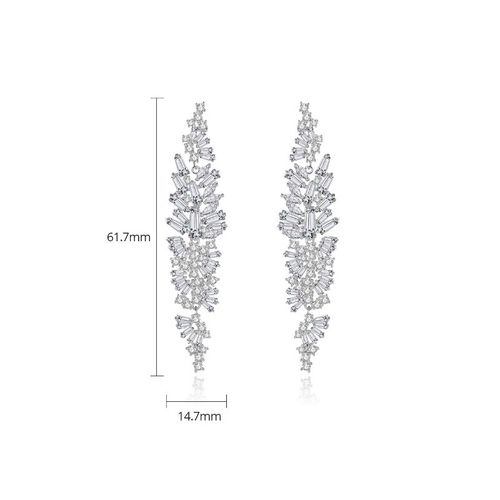 Kolczyki ślubne wiszące z kryształkami stal szlachetna KSL89 na Arena.pl