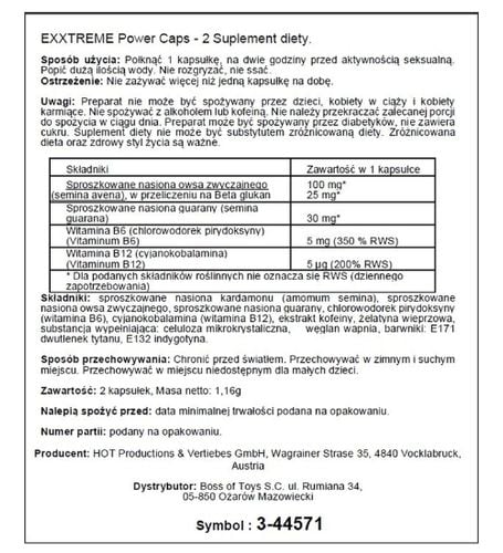 Tabletki Exxtreme 2 sztuki na Arena.pl