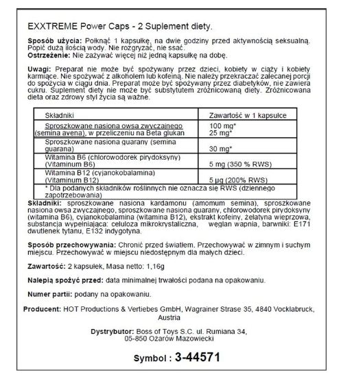 Tabletki Exxtreme 2 sztuki zdjęcie 3