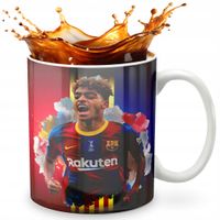 KUBEK 330ml GRAFIKA PREZENT ŚWIĘTA WZÓR - LAMINE YAMAL + IMIĘ