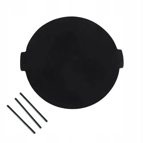 PŁYTA ŻELIWNA GRILLOWA 45 CM Z 3 NÓŻKAMI PATELNIA WOK NA OGNISKO PALENISKO na Arena.pl