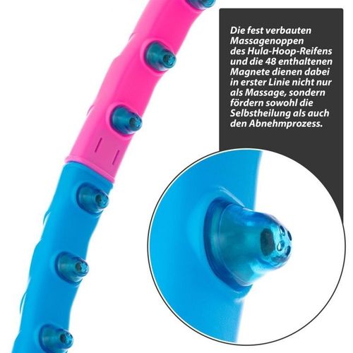 MAXXIVA Obręcz do masażu Hula Hoop, 100 cm, niebiesko-różowa na Arena.pl