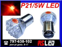 żarówka P21/5W 24 Super LED bay15d 12v czerwona stop+pozycja