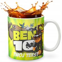 KUBEK 330ml GRAFIKA PREZENT ŚWIĘTA WZÓR - BAJKA BEN10 + IMIĘ