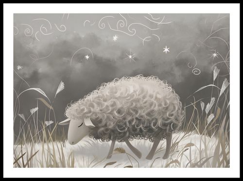 Plakat 70x50cm Bujna Owca na Arena.pl