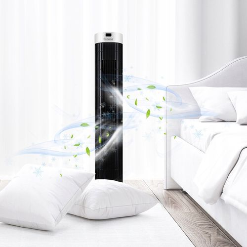 WENTYLATOR KOLUMNOWY WIATRAK STOJĄCY PODŁOGOWY WIEŻOWY DUŻY CICHY SWING 45W na Arena.pl