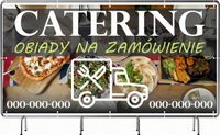 BANER REKLAMOWY 130x80cm projekt w cenie różne wzory CATERING OBIADY