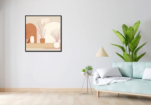 Plakat 80x80cm Widok Roślin na Arena.pl