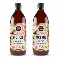Olej MCT z kokosa 2 x 500 ml 100 % kokosowy Coconut keto C8+C10 naturalny
