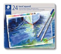 kredki akwarelowe karat 24 kolory w metalowym pudełku staedtler