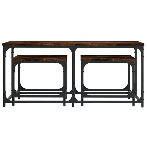 Stoliki kawowe, wsuwane jeden pod drugi, 3 szt, przydymiony dąb na Arena.pl