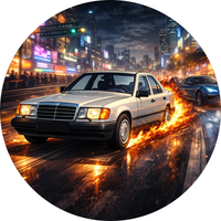 Opłatek na tor Mercedes W 124 Samochód Auto Bryka Fura Urodziny 18 30 40 50