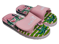 Piankowe klapki Kubota - Rzep Rozmiar 40 - Flamingi