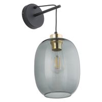 Industrialny owalny kinkiet szklany Delta 6481 TK Lighting przydymiony