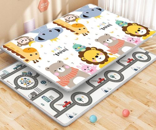 Mata piankowa składana dwustronna duża edukacyjna dla dzieci XPE 180x200 cm na Arena.pl