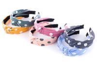 opaska do włosów 12szt turban kropki B-2067