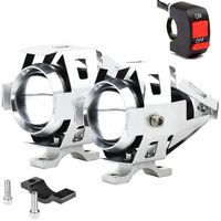 LAMPY REFLEKTORY HALOGENY MOTOCYKLOWE LED CRE U5 3000LM 2szt 3 tryby 12-80V